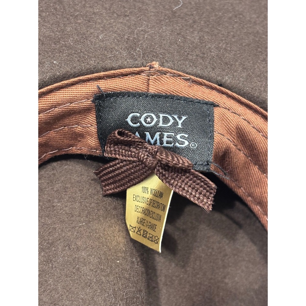 Cody James‎ Mens Brown Wool Cowboy Hat Star Concho Studded Western BBCJDF166 XL - Picture 9 of 9